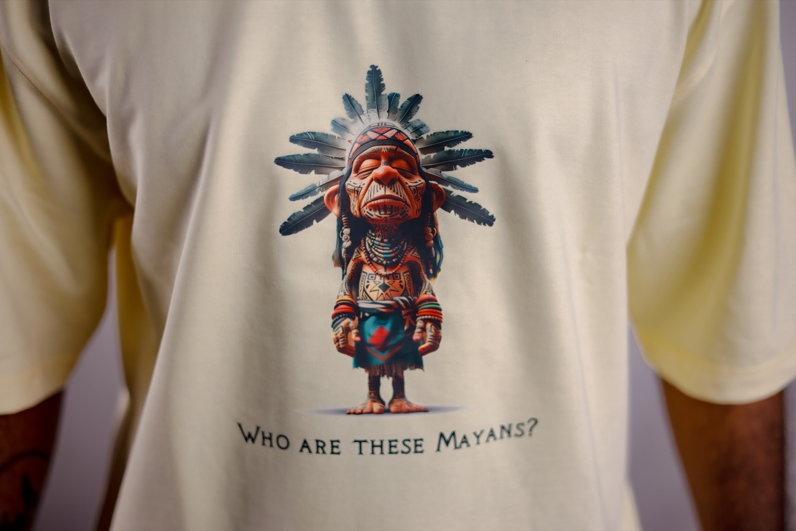 Who Are These Mayans tee — front print